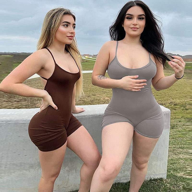 Damen Bodysuit mit schmalem Schnitt und feinen Spaghetti-Trägern Drune