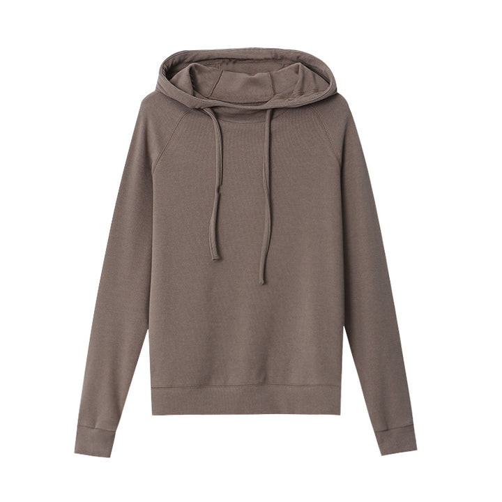 Damen lässiger Kapuzenpullover mit Raglanärmeln Drune