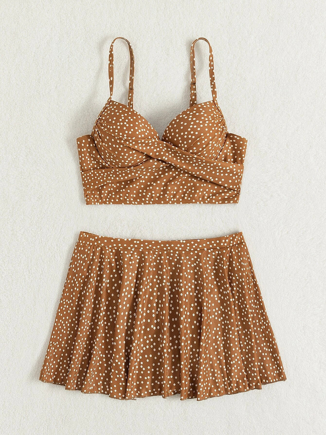 Damen Tankini-Set mit verspieltem Rock und gepolstertem Oberteil Drune