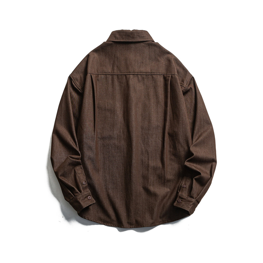 Herren Boxy Hemdjacke aus robustem Twill mit abgerundetem Saum Drune