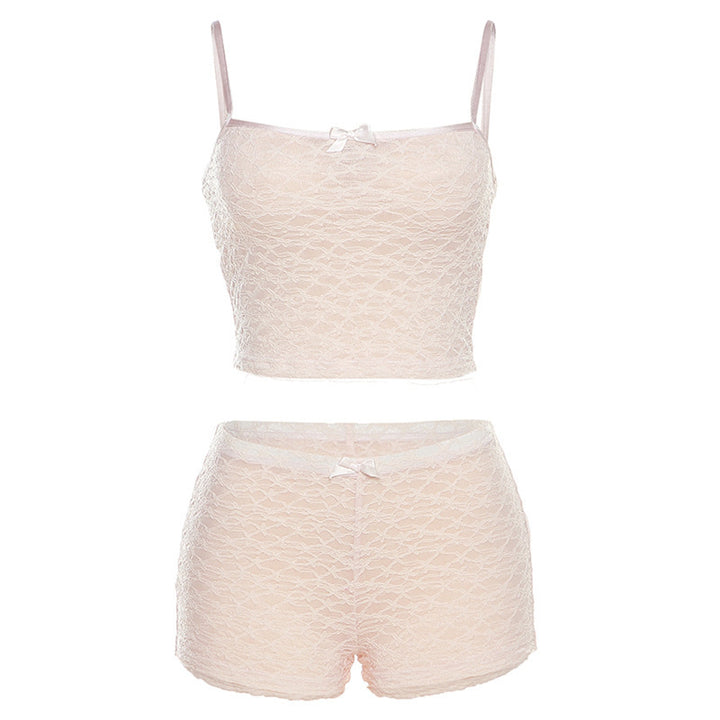 Damen Loungewear Set aus zartem Spitzenmaterial Drune