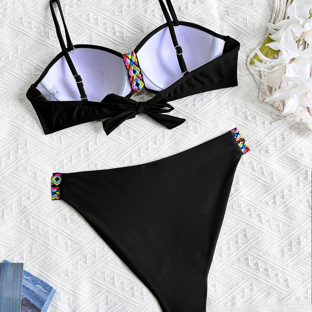 Damen Bikiniset mit verzierten Details Drune