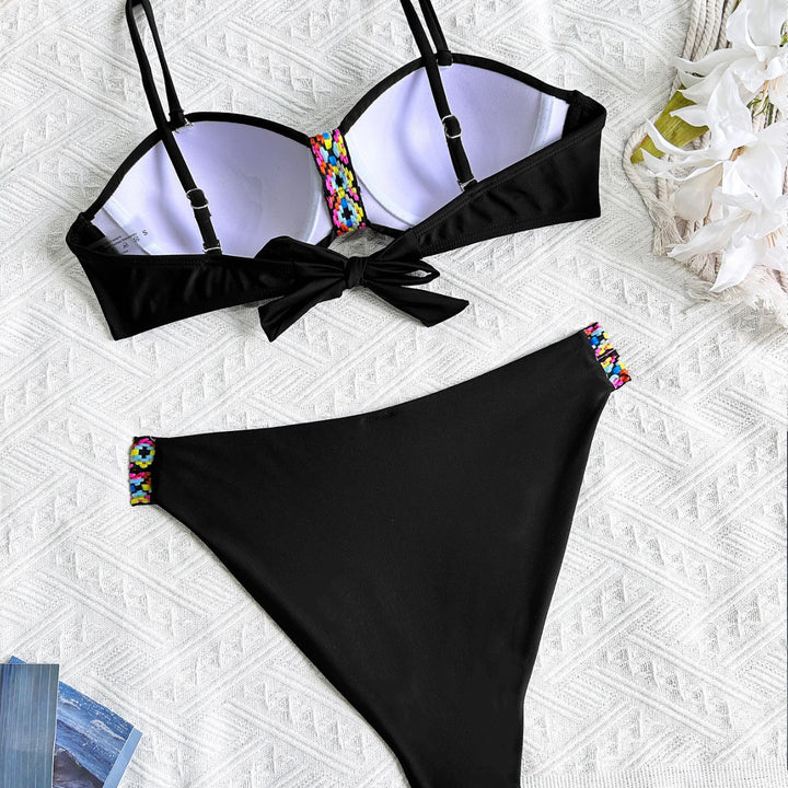 Damen Bikiniset mit verzierten Details Drune