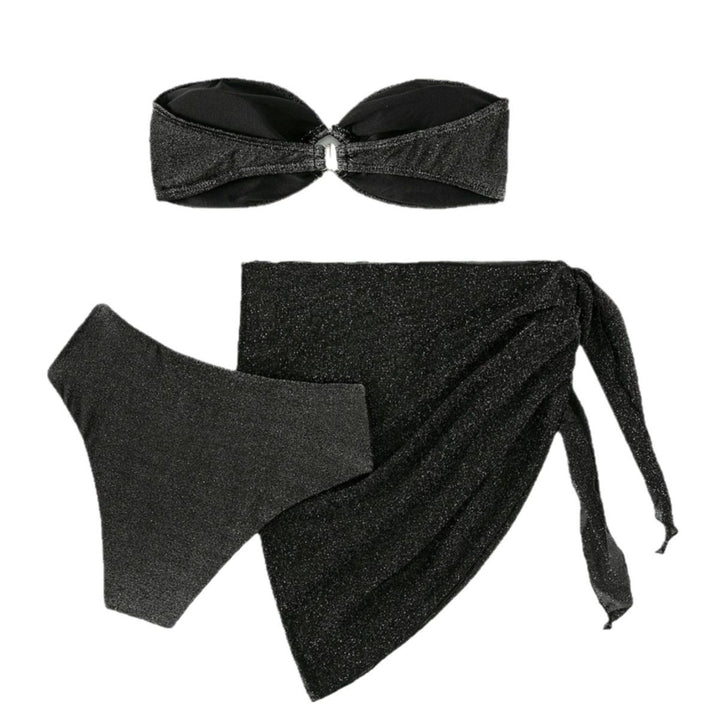 Damen Glamouröser Bandeau-Bikini mit Glitzer-Details Drune