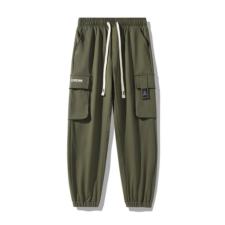Herren Urbaner Utility-Jogger mit Oversize-Cargotaschen, Kordelzug und elastischen Knöcheln Drune