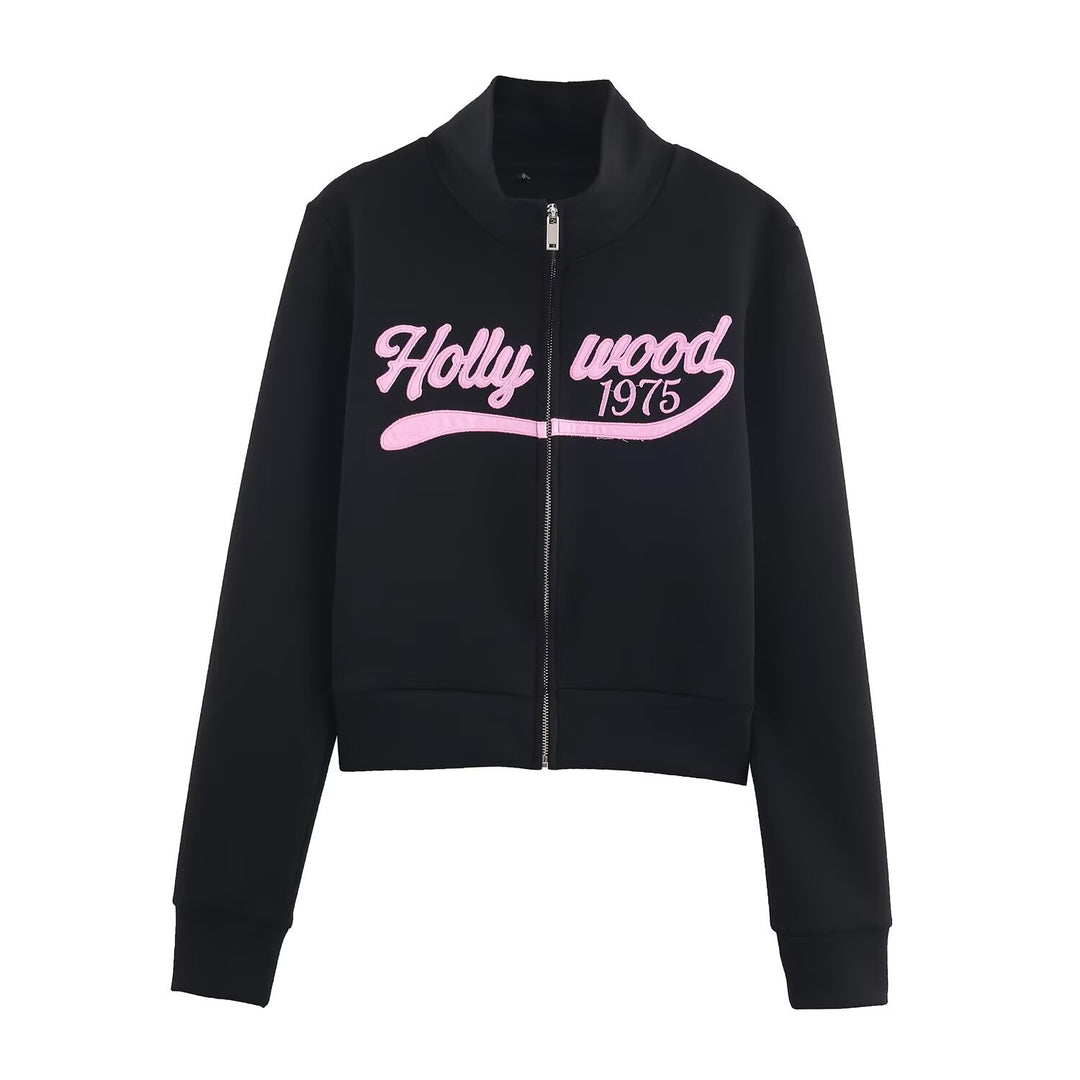 Damen Locker geschnittene Jersey-Freizeithose mit weitem Bein, elastischem Bund und Retro-Logo Drune