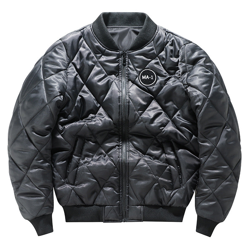 Herren  bestickte Flugzeugwappen isolierte Nylon Bomberjacke mit Ärmel Utility-Tasche Drune