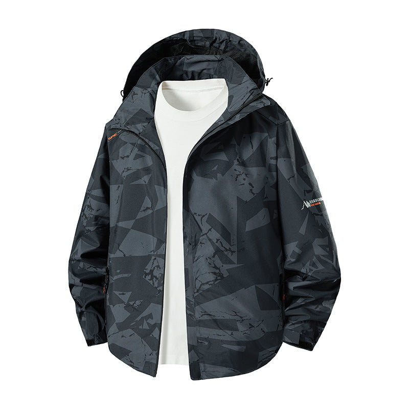 Herren Leichte Funktionsjacke mit Kapuze Drune