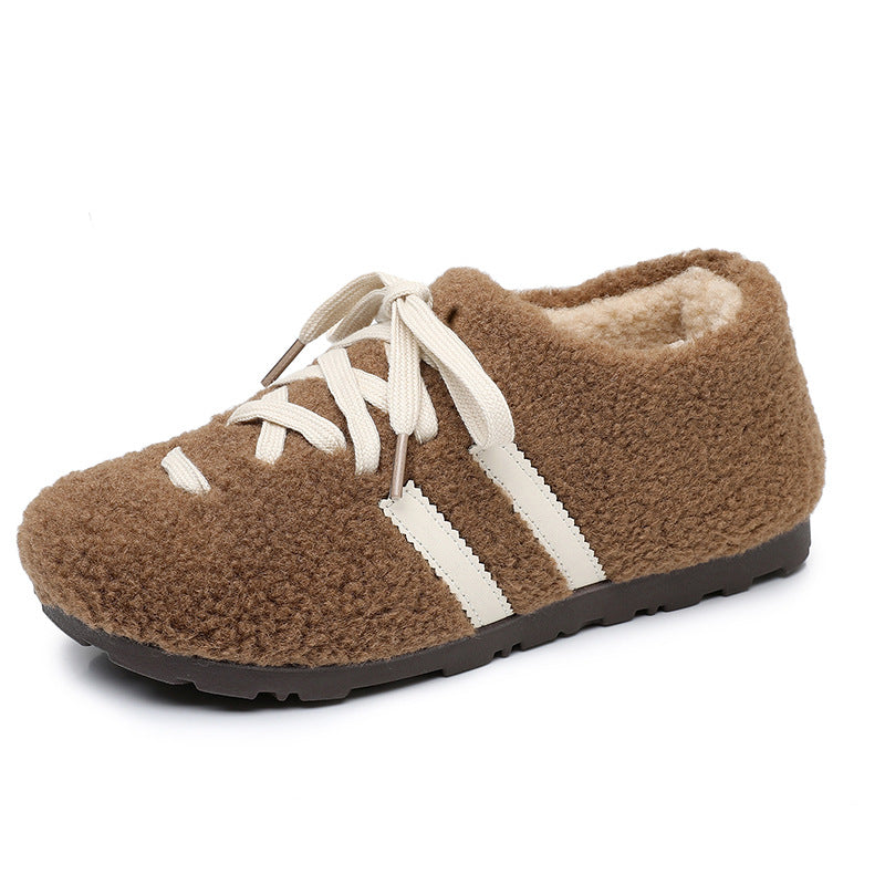 Damen Komfortable und warme Fleece-Hausschuhe mit rutschfester Sohle Drune