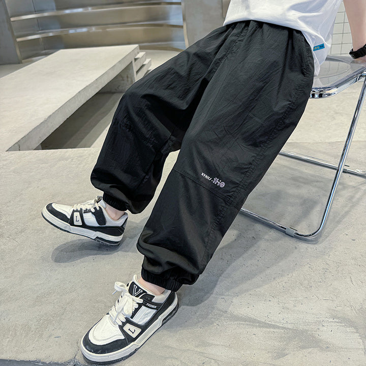 Damen lässige, atmungsaktive Sporthose mit praktischen Eingrifftaschen Drune