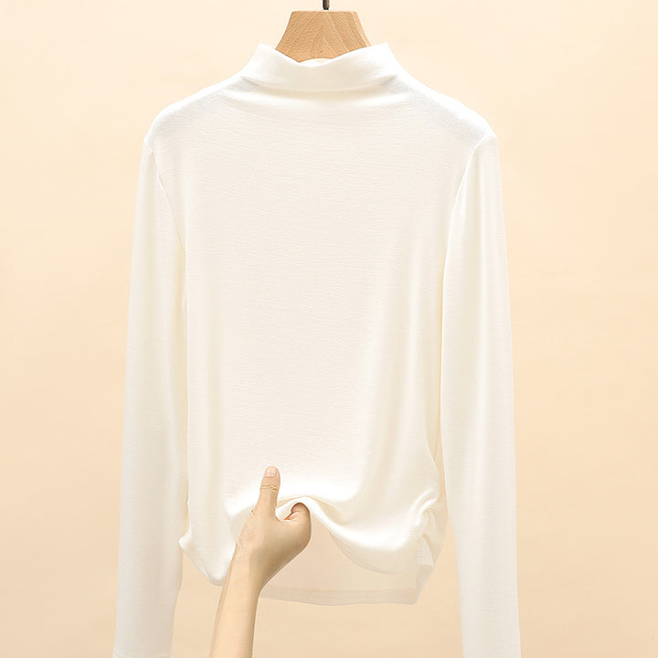 Damen Elegantes Langarmshirt mit hochgeschlossenem Kragen Drune 1787620449
