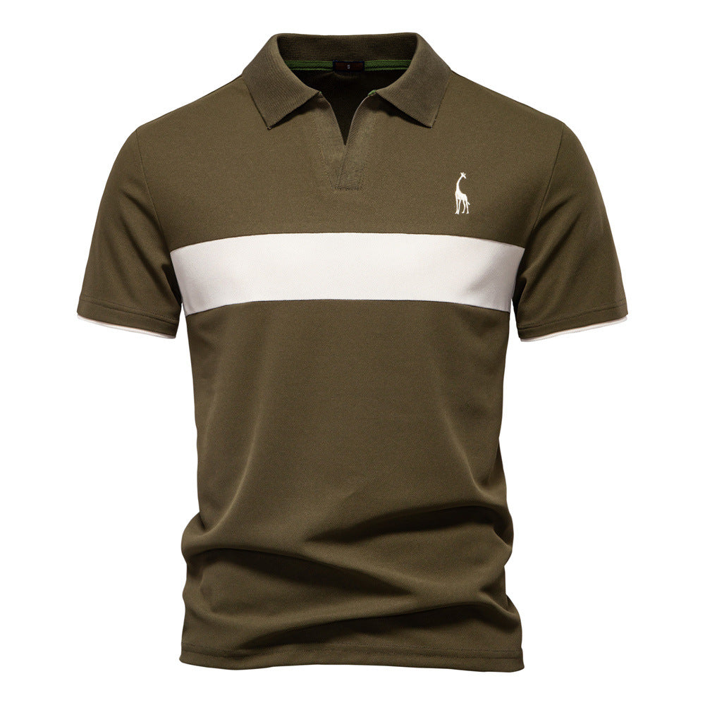 Herren Poloshirt mit modernem Farbblockdesign und hochwertiger Baumwollmischung Drune