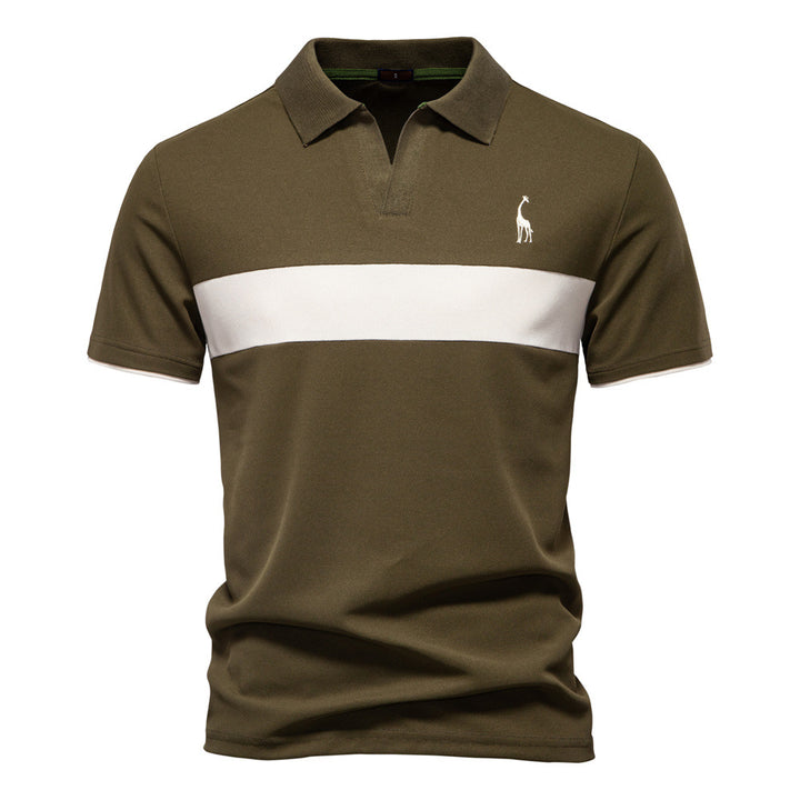 Herren Poloshirt mit modernem Farbblockdesign und hochwertiger Baumwollmischung Drune
