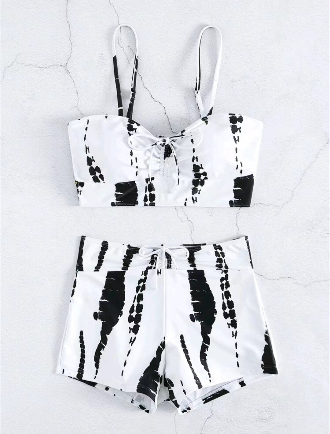 Damen Zweiteiliges Badeoutfit mit verspieltem Knotendesign Drune