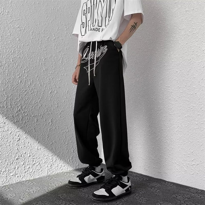 Herren Bequeme Freizeit Jogginghose Drune