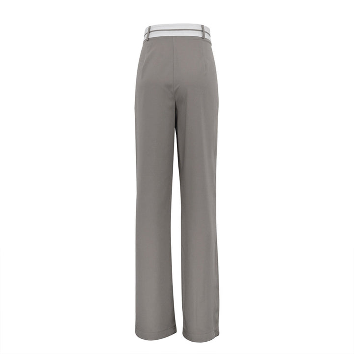 Damen weite Hochbundhose mit eleganten Falten Drune