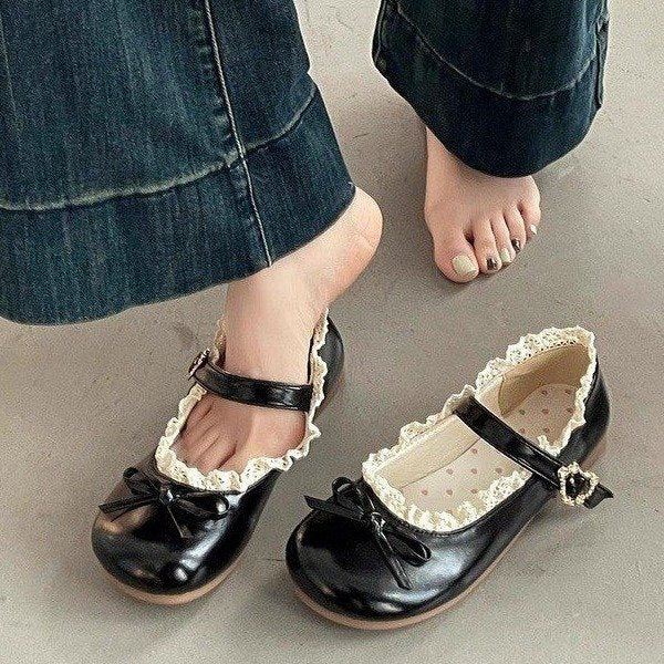 Damen Mary Jane Schuhe mit Rüschendetail und komfortablem Innenfutter Drune