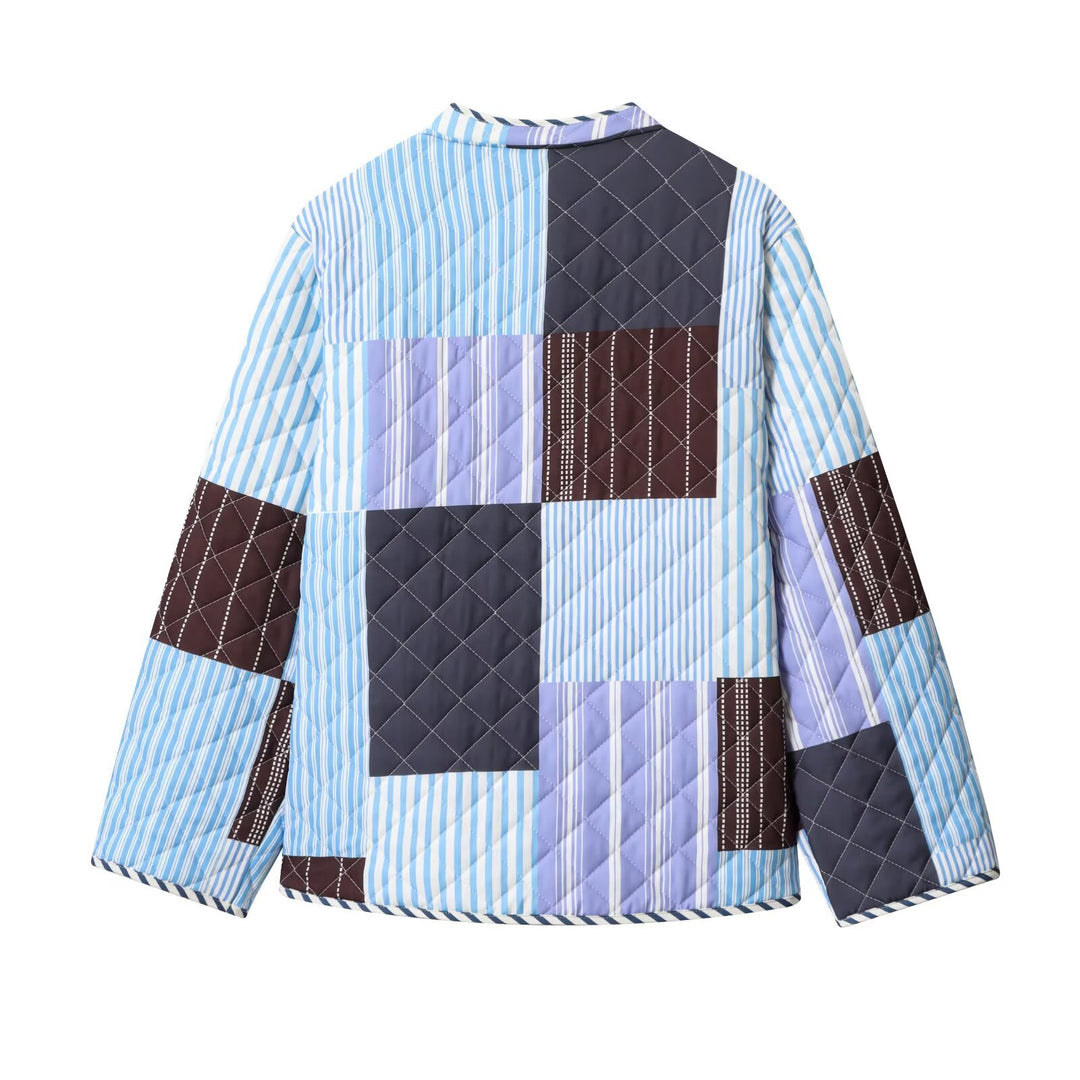 Damen Steppjacke mit buntem Patchwork-Design Drune