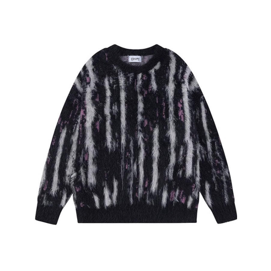 Damen Modischer Pullover mit Trendigem Pelzdesign Drune