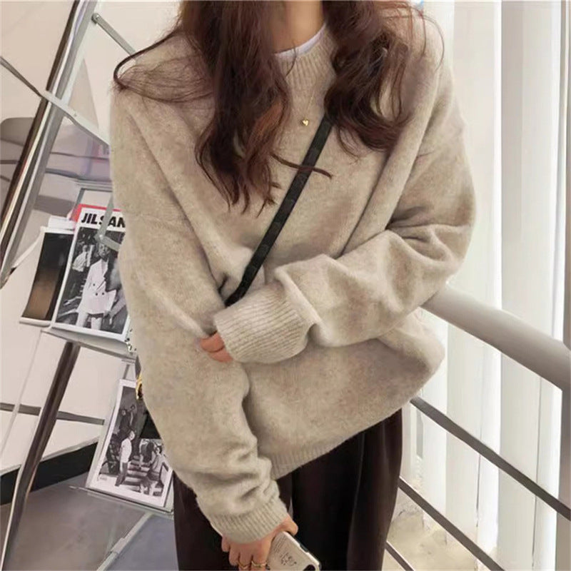 Damen lässiger Pullover im Oversized-Stil Drune