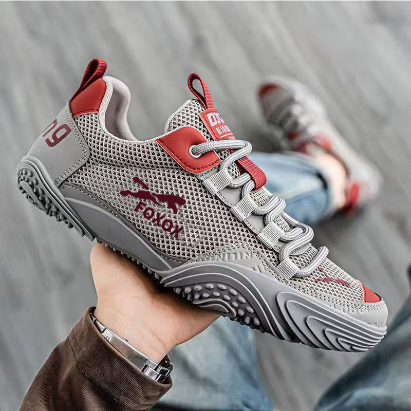Herren Atmungsaktiver Mesh-Trail-Sneaker mit verstärkter Profilsohle und gepolstertem Komfortschaft Drune