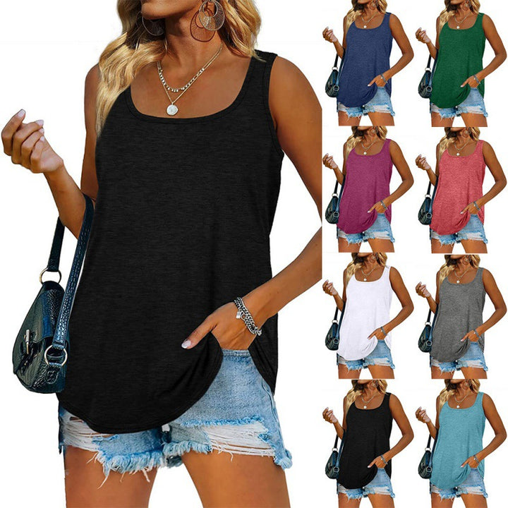 Damen lässiges Tanktop mit modischem Schnitt und praktischen Taschen Drune