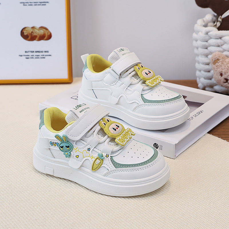 Damen Kindersneaker mit niedlichen Applikationen und praktischem Klettverschluss Drune