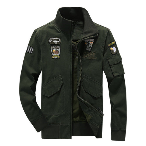 Herren Baumwoll-Canvas-Bomberjacke mit gesteppter Thermofütterung und Schulterklappen Drune