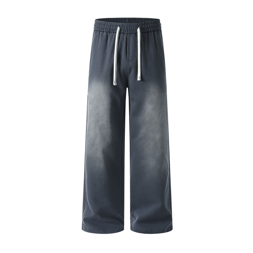 Damen weite Freizeithose mit elastischem Bund und Kordelzug Drune