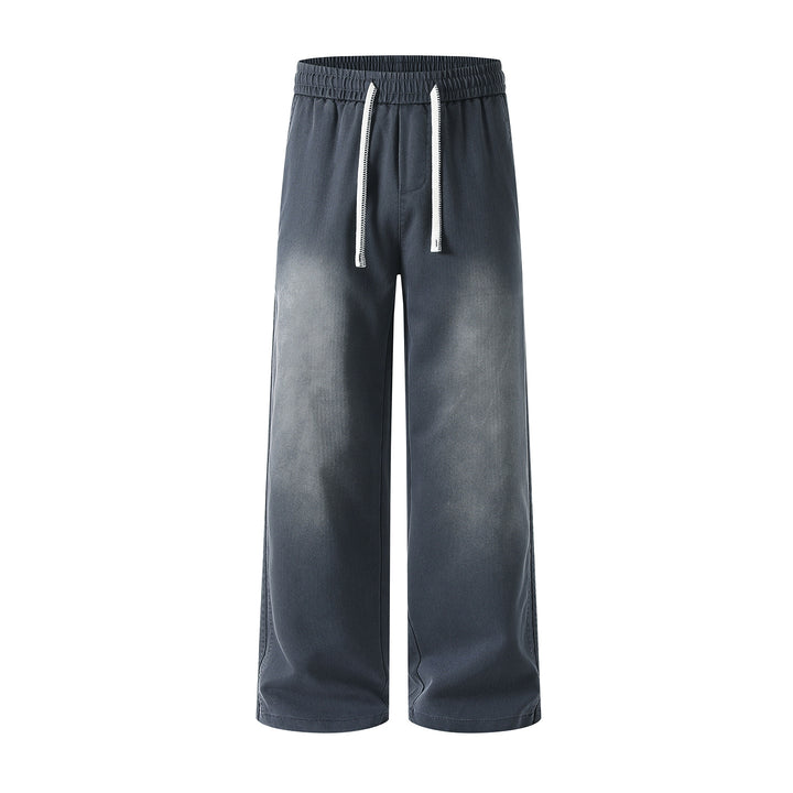 Damen weite Freizeithose mit elastischem Bund und Kordelzug Drune