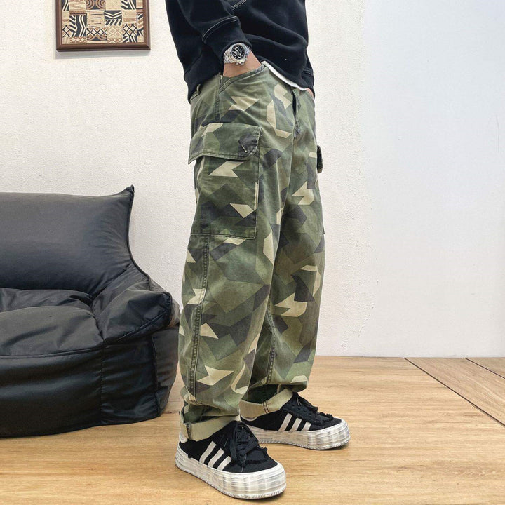Herren Cargohose mit Camouflage-Print Drune