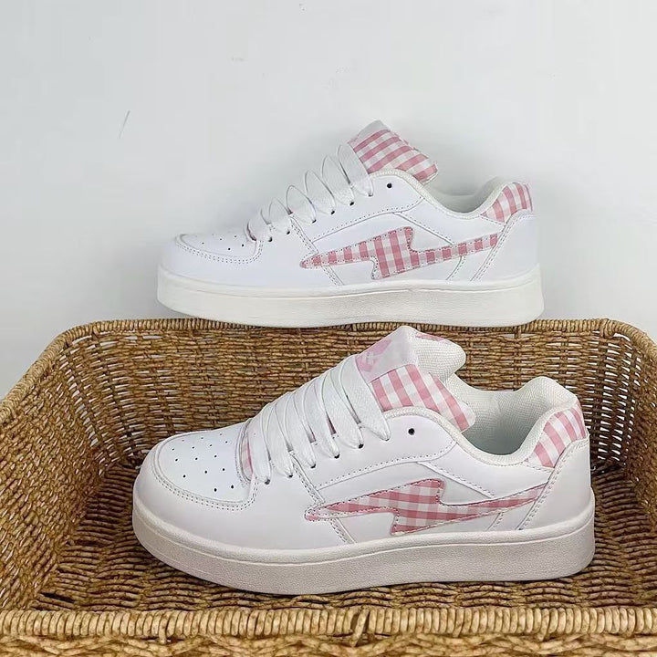 Damen Sneakers im modernen Karo-Design mit atmungsaktiven Materialien Drune