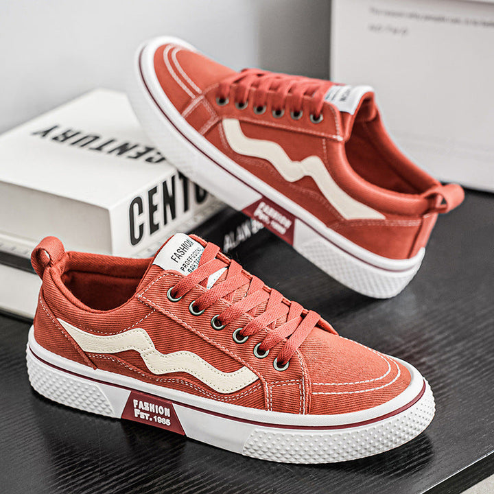 Damen lässige und strapazierfähige Sneakers mit modischen Kontrastelementen Drune