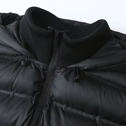 Damen Hybrid-Steppjacke mit Softshell-Ärmeln und Kapuze Drune