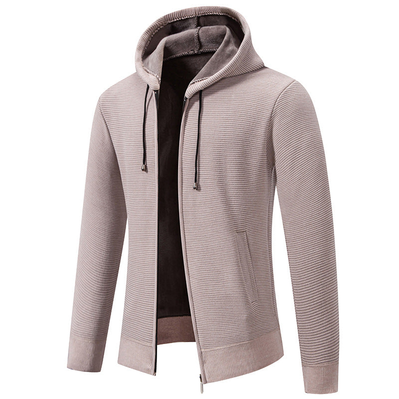 Herren sportliche Fleecejacke mit hohem Kragen und Reißverschluss Drune
