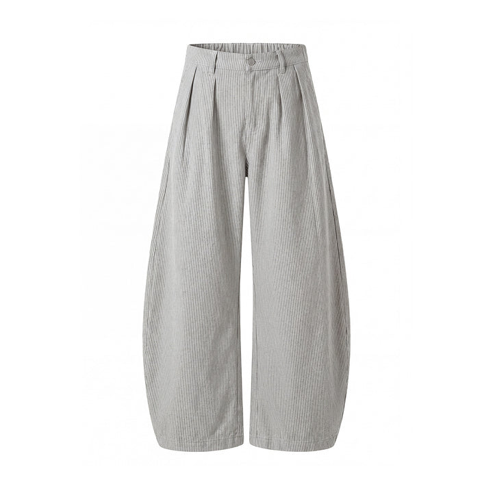 Damen Weite High‑Waist Culotte‑Hose mit Kellerfalten und ballonförmiger Silhouette Drune