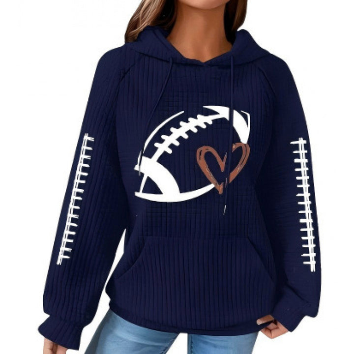 Damen Bequemer Kapuzenpullover mit Herzmotiv Drune