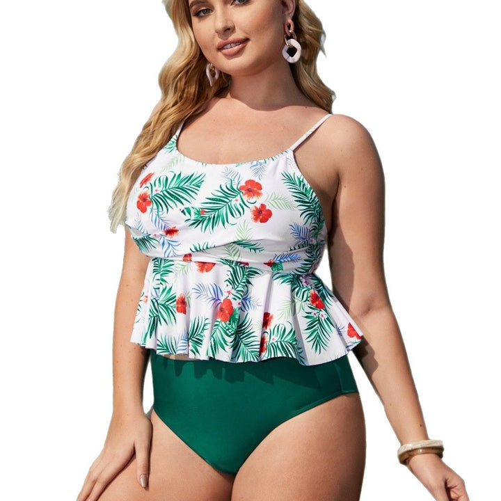 Damen Tankini-Set mit floralem Volant Drune