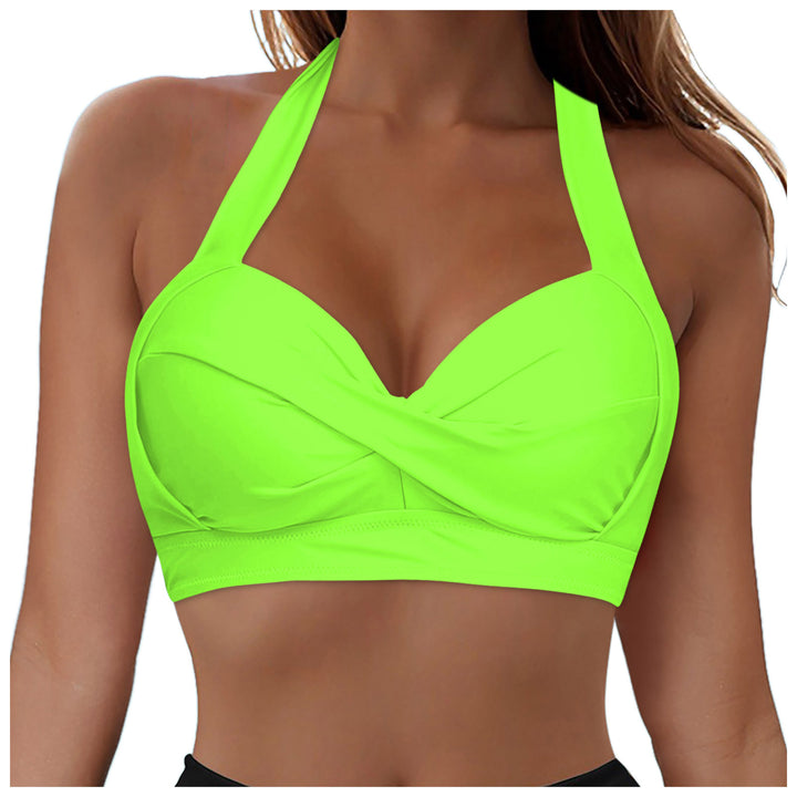 Damen Modisches Bikinioberteil mit Wickeldesign Drune