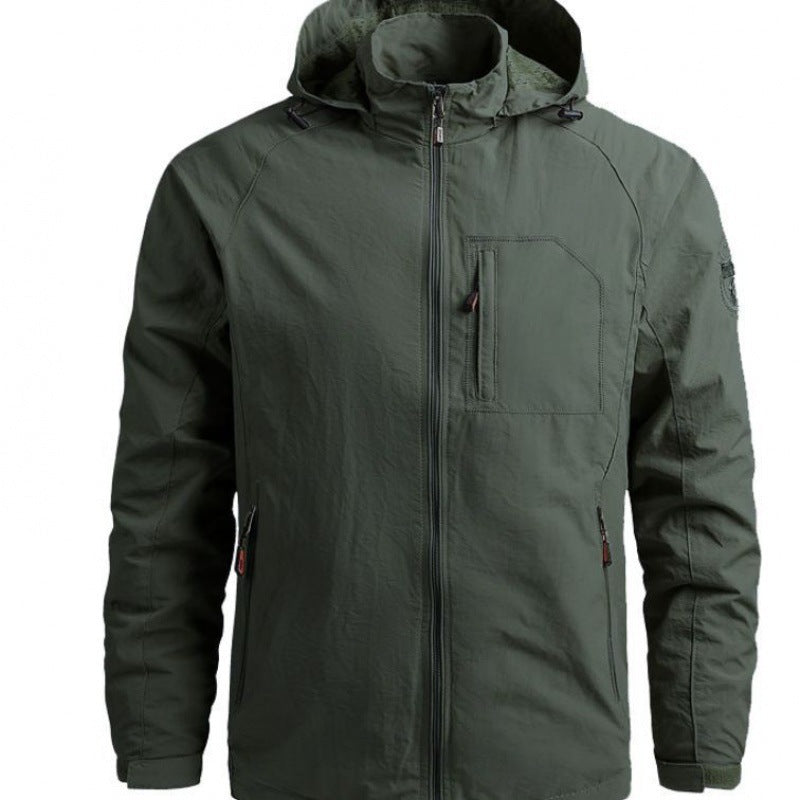 Herren Leichte Outdoor-Jacke mit hohem Kragen und praktischen Taschen Drune
