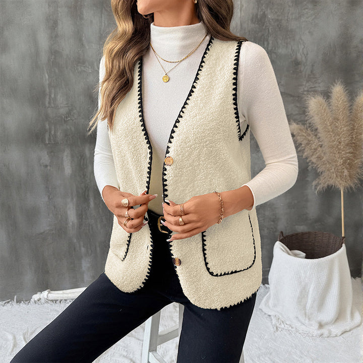 Damen Kuscheliger Cardigan mit Knopfdetails Drune