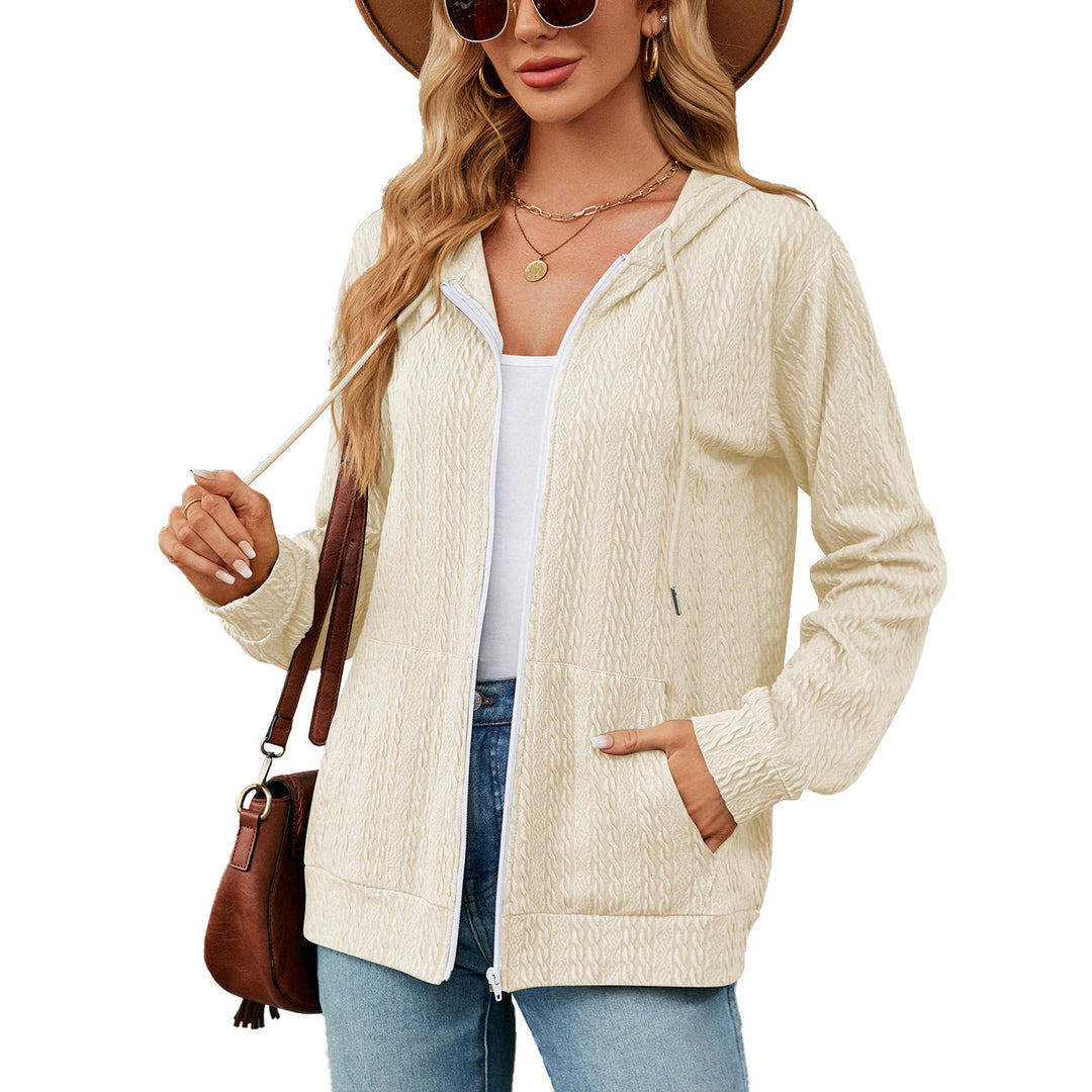Damen Strickjacke mit hohem Kragen und vielseitigem Design Drune