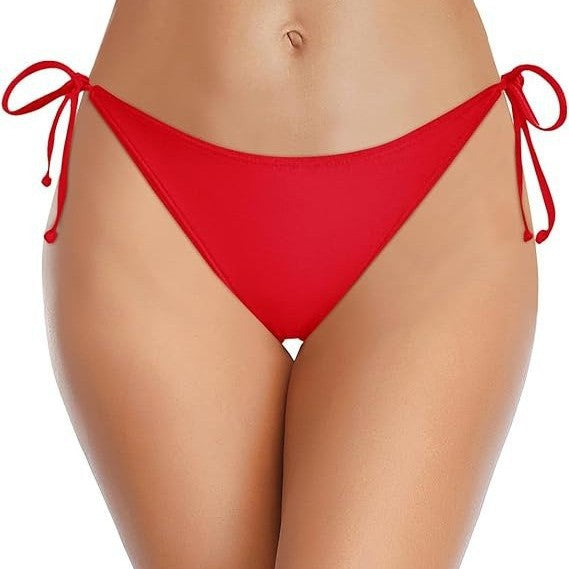 Damen Hochgeschnittenes Bikini-Höschen mit seitlichen Bindebändern Drune