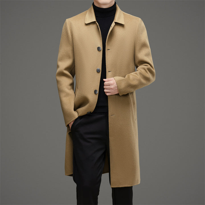 Herren eleganter Wollmantel Drune