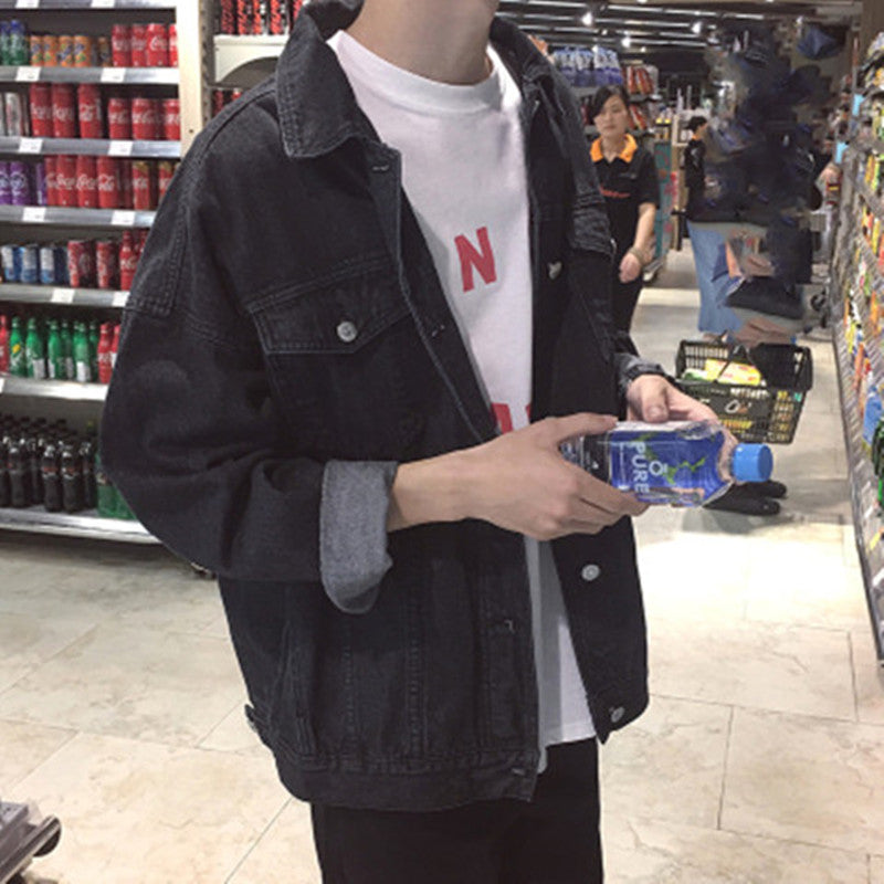 Herren Lässige Denimjacke im Vintage-Stil Drune