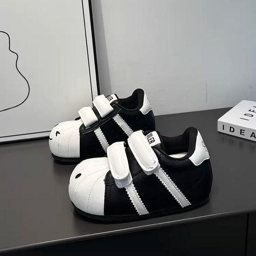 Damen Bequeme Kindersneaker mit niedlichem Tiermotiv und praktischem Klettverschluss Drune