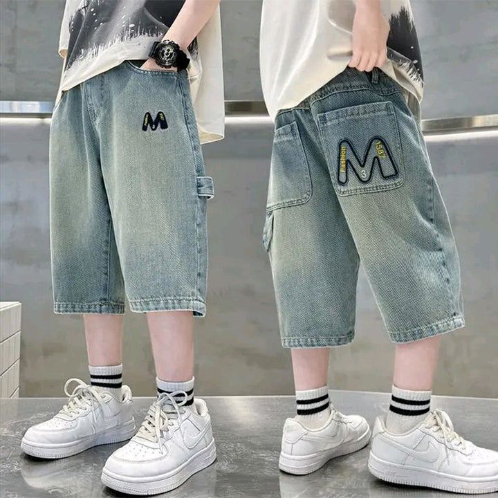 Unisex lässige Jogg-Shorts mit tiefen Taschen und außergewöhnlicher Stickerei Drune