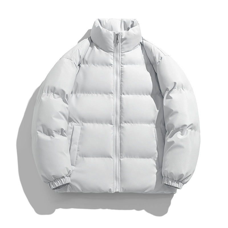 Herren voluminöse Isolationsjacke mit matter Microfaser‑Außenhülle und hohem Stehkragen Drune