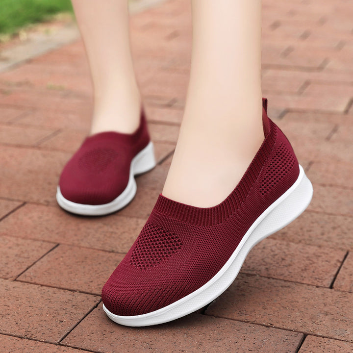 Damen nan nahtloser Slip-On Komfortschuh mit elastischem Maschenobermaterial und federleichter EVA-Laufsohle Drune