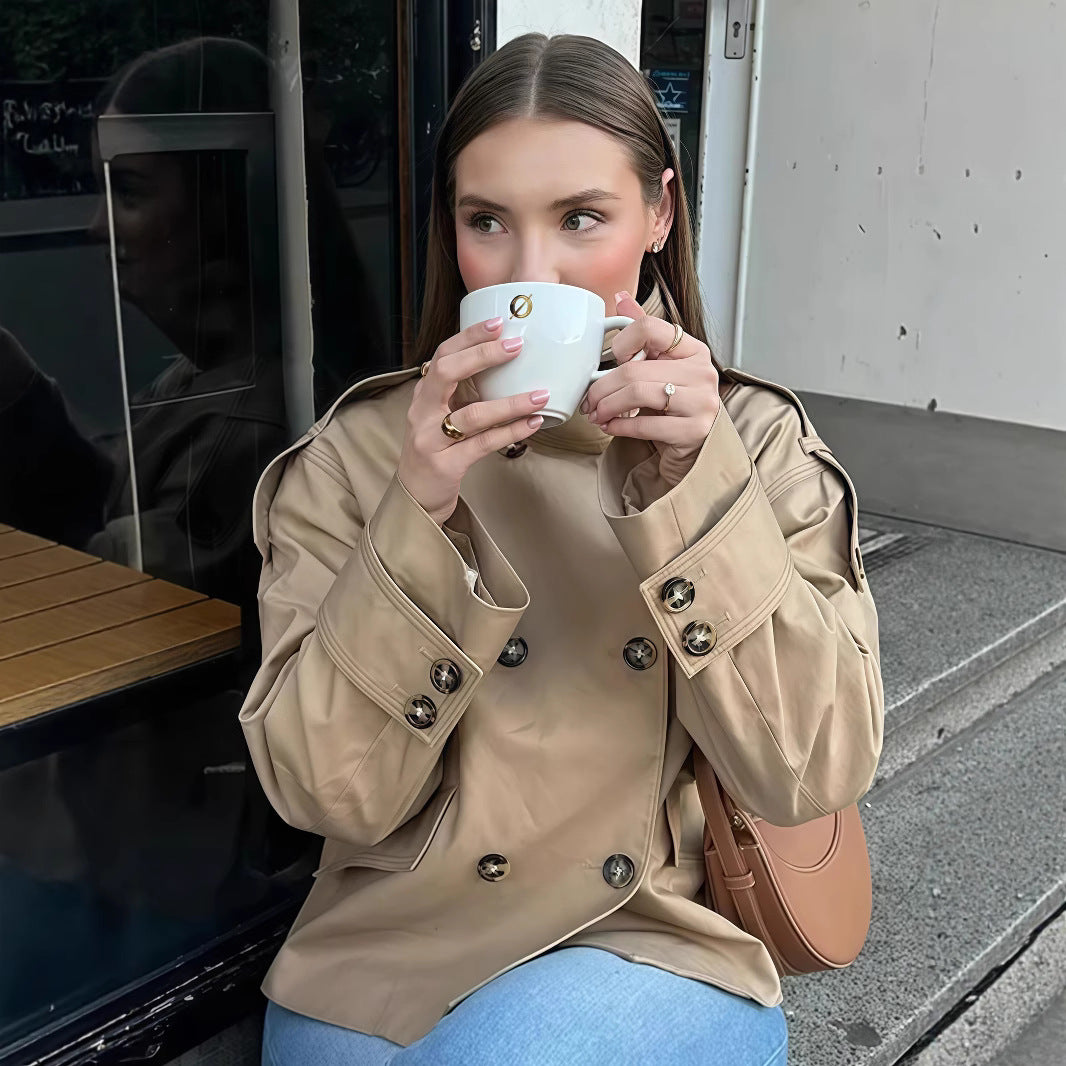 Damen modische und funktionale Trenchjacke Drune